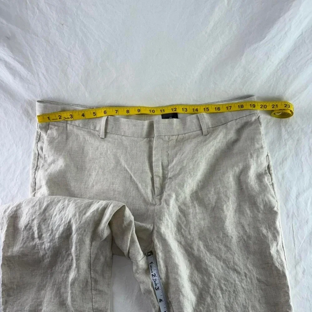 H&M Slim Fit Linen Dress Pants Mens 42R Old Money Wedding Summer Vacation